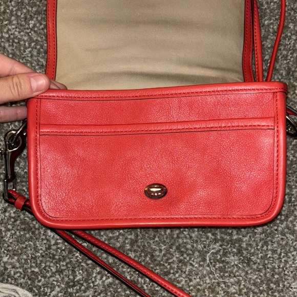 Coach Red Leather Crossbody Bag - Picture 7 of 12